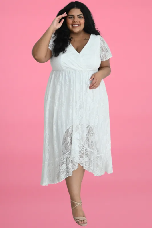 CURVE Lace Midi Dress sold by Valencia Boutique