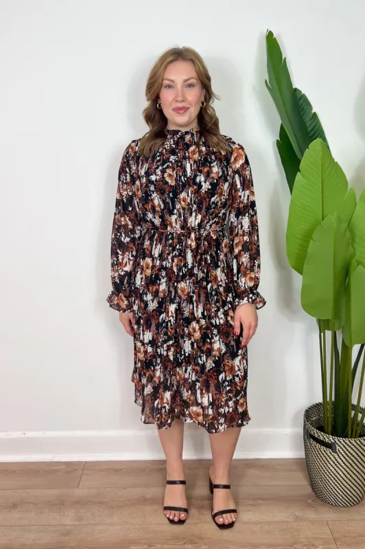 Pleated Midi Dress sold by Valencia Boutique