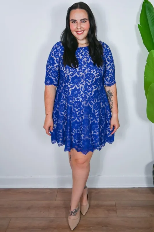 CURVE Lace Mini Dress sold by Valencia Boutique
