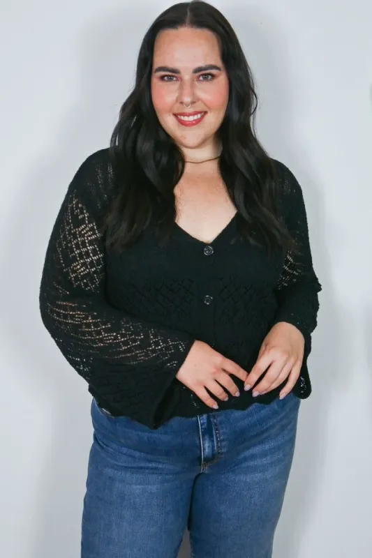 CURVE Crochet Cardigan sold by Valencia Boutique