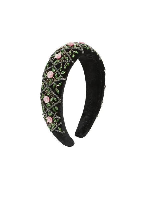 Velvet Rose Headband sold by Clio Peppiatt