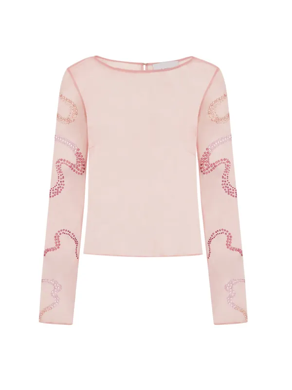 Swirl Sleeve Top sold by Clio Peppiatt