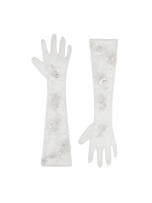 Floral Scatter Gloves made by Clio Peppiatt