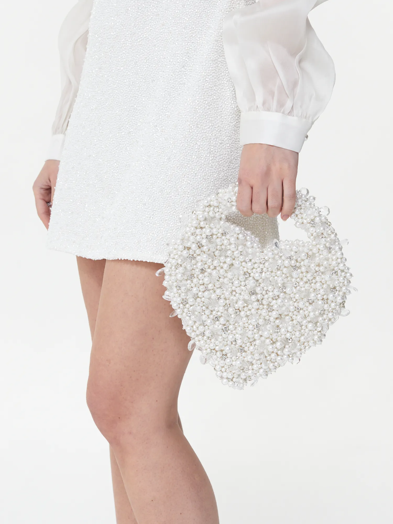 Bridal Heart Crystal Pearl Bag sold by Clio Peppiatt product image thumbnail 3