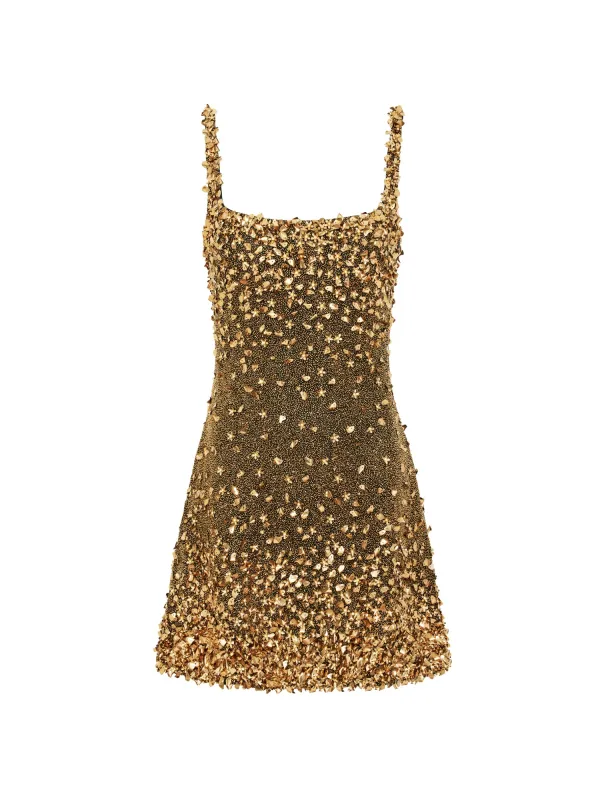 Midas Mini Dress Gold sold by Clio Peppiatt