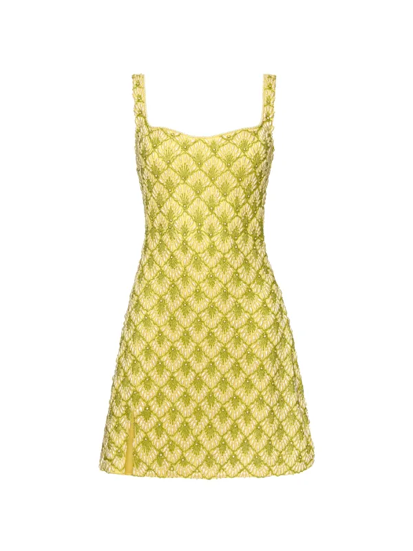 Ariel Mini Dress Lime sold by Clio Peppiatt