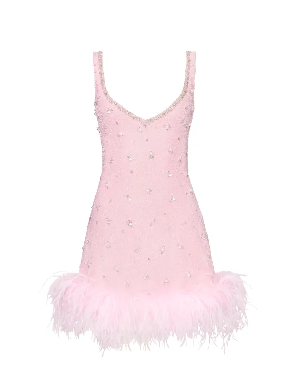 Coralina Crystal Mini Dress made by Clio Peppiatt