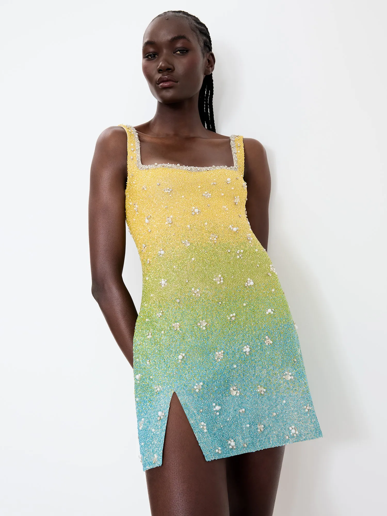 Tropical Gradient Mini Dress sold by Clio Peppiatt product image thumbnail 4