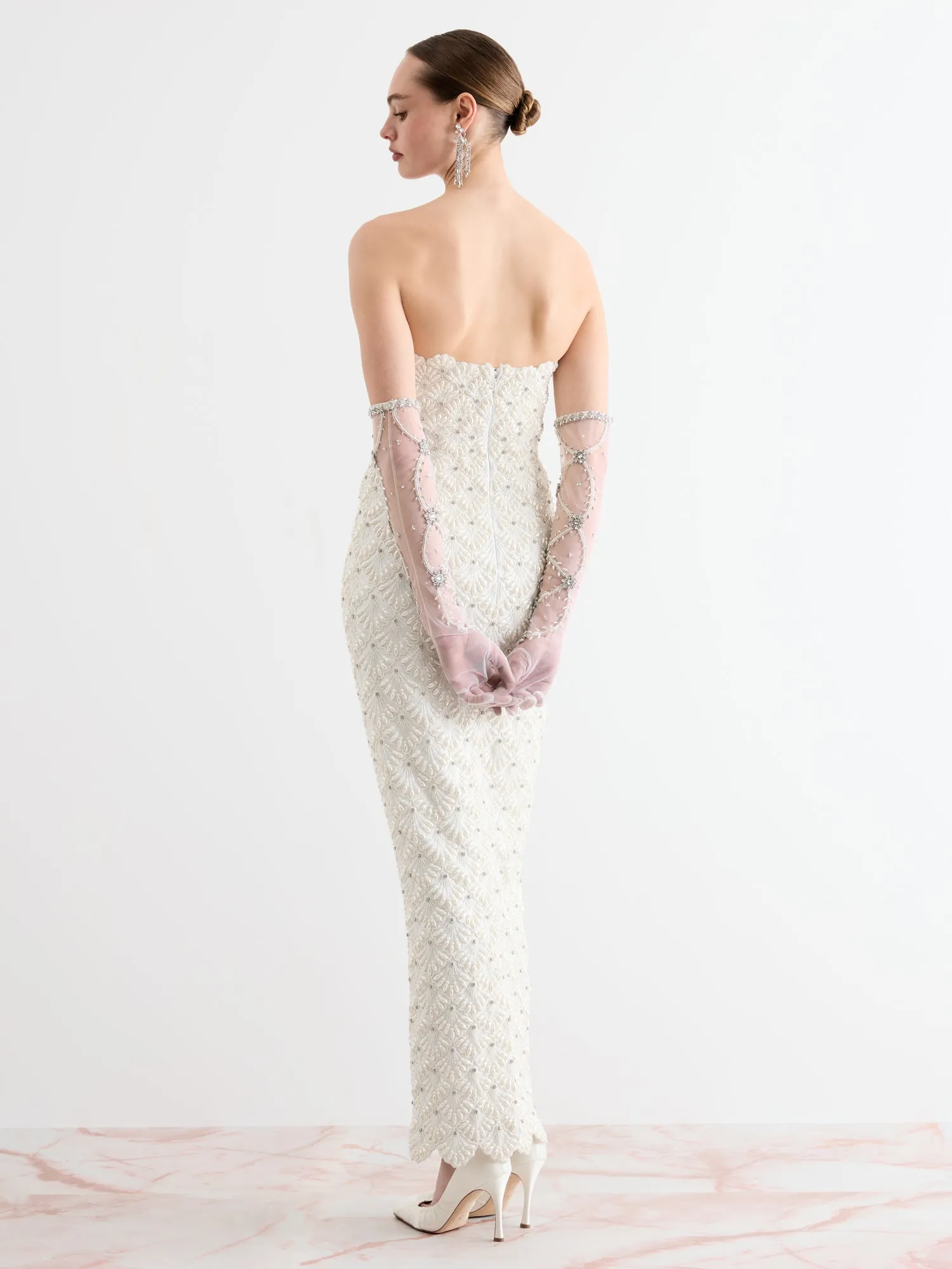 Scallop Column Dress sold by Clio Peppiatt product image thumbnail 5