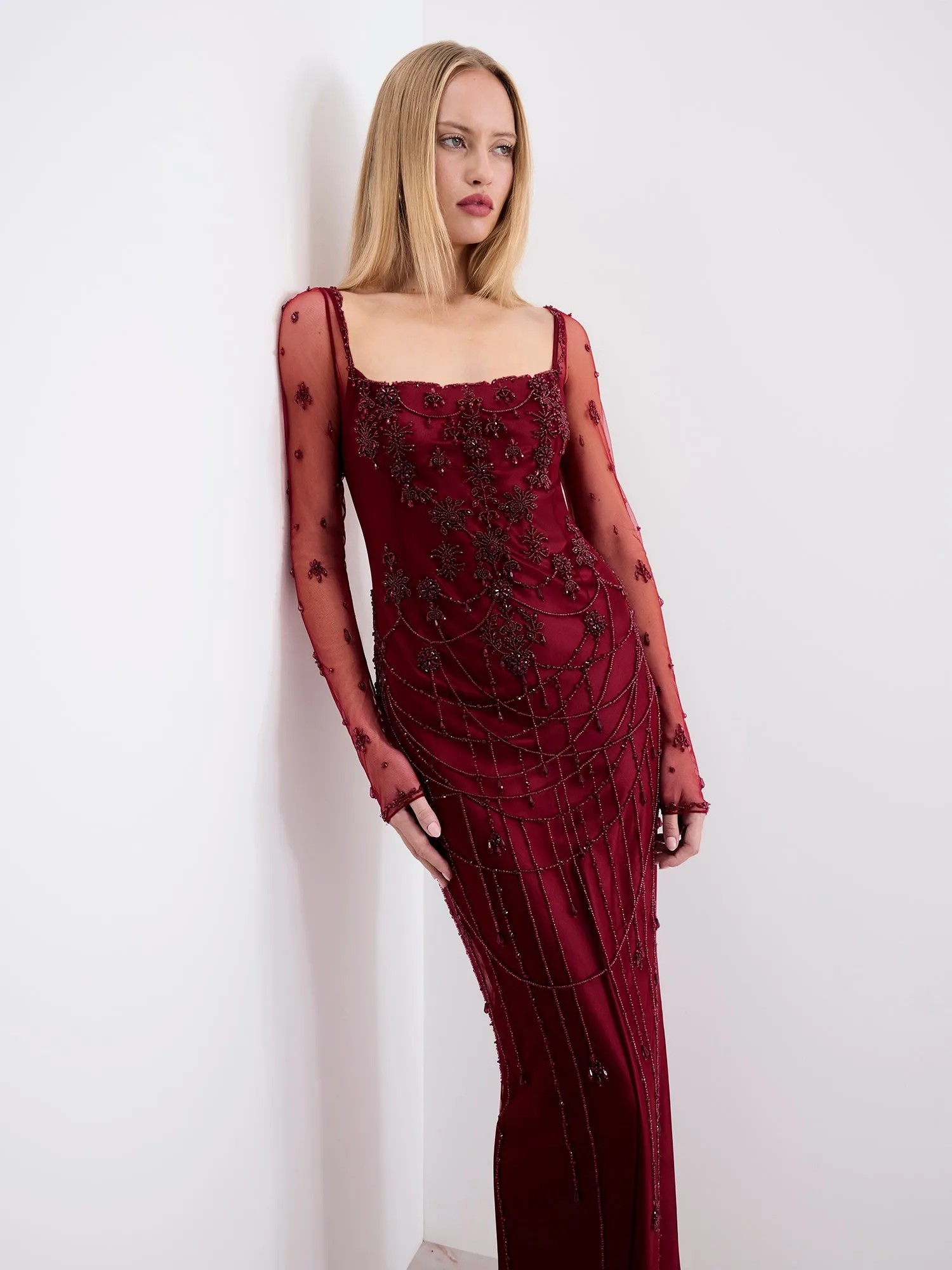 Chandelier Sheer Dress sold by Clio Peppiatt product image thumbnail 4