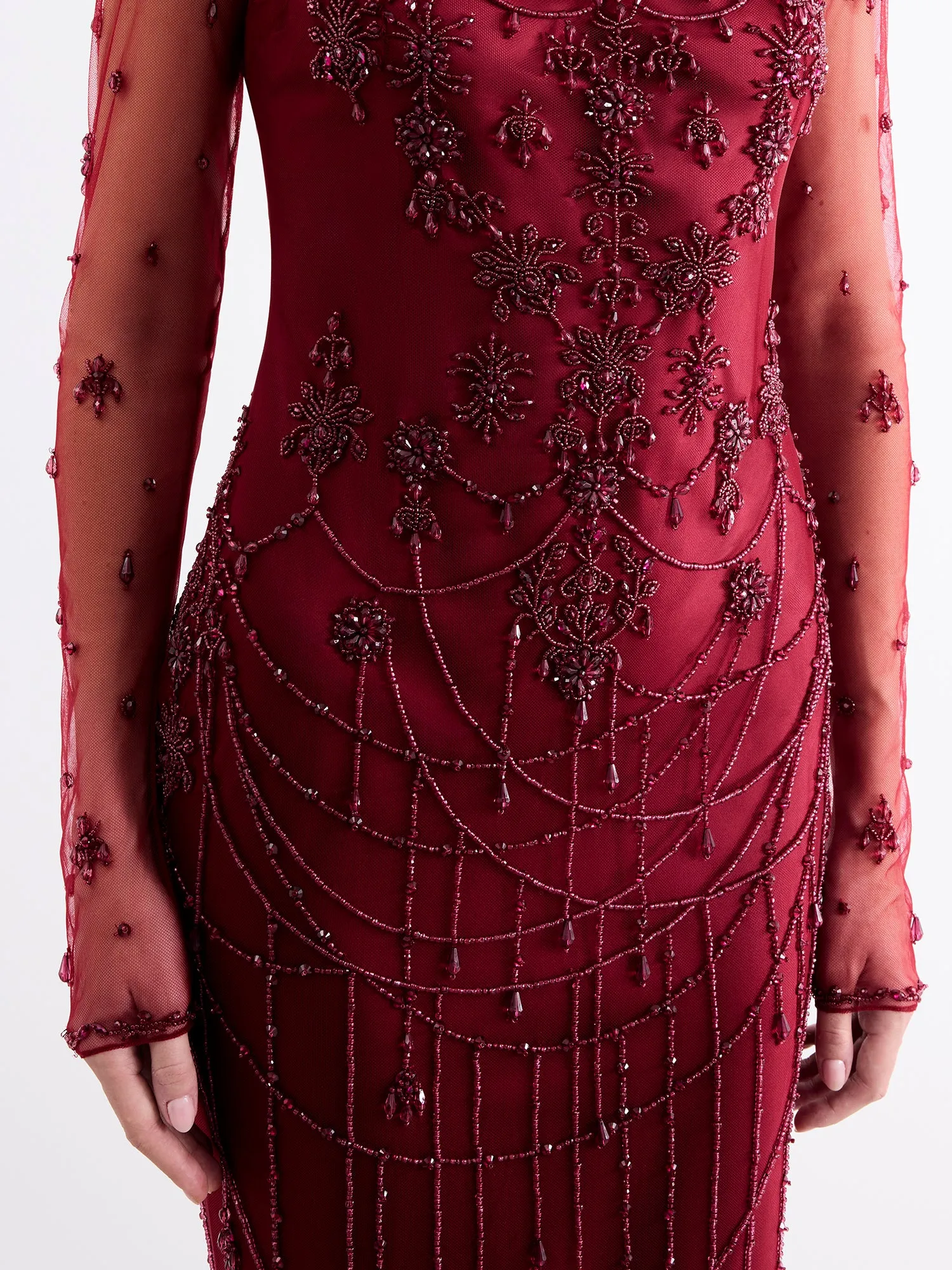 Chandelier Sheer Dress sold by Clio Peppiatt product image thumbnail 5