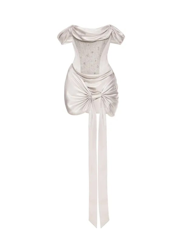 Paloma Crystal Mini Dress made by Clio Peppiatt