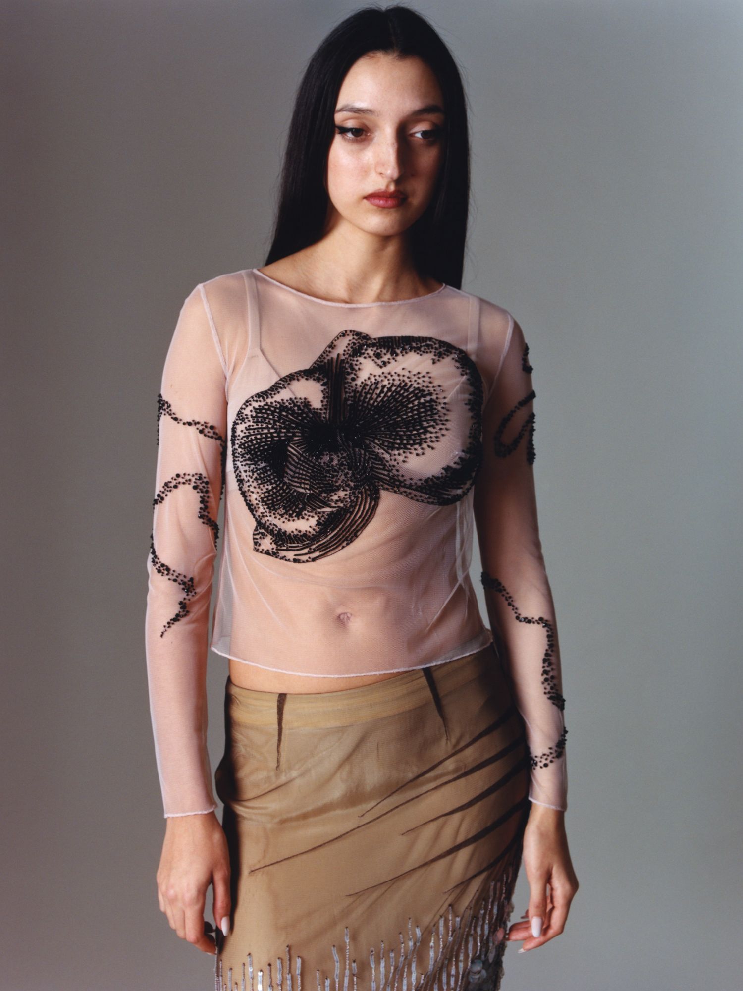 Orchid Long Sleeve Top sold by Clio Peppiatt product image thumbnail 4