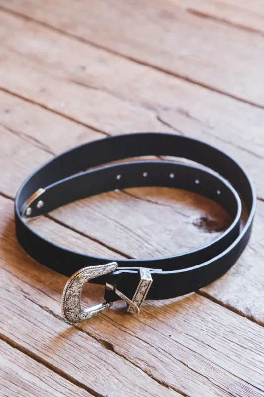 Koe Western Belt, Black sold by North & Main Clothing Company