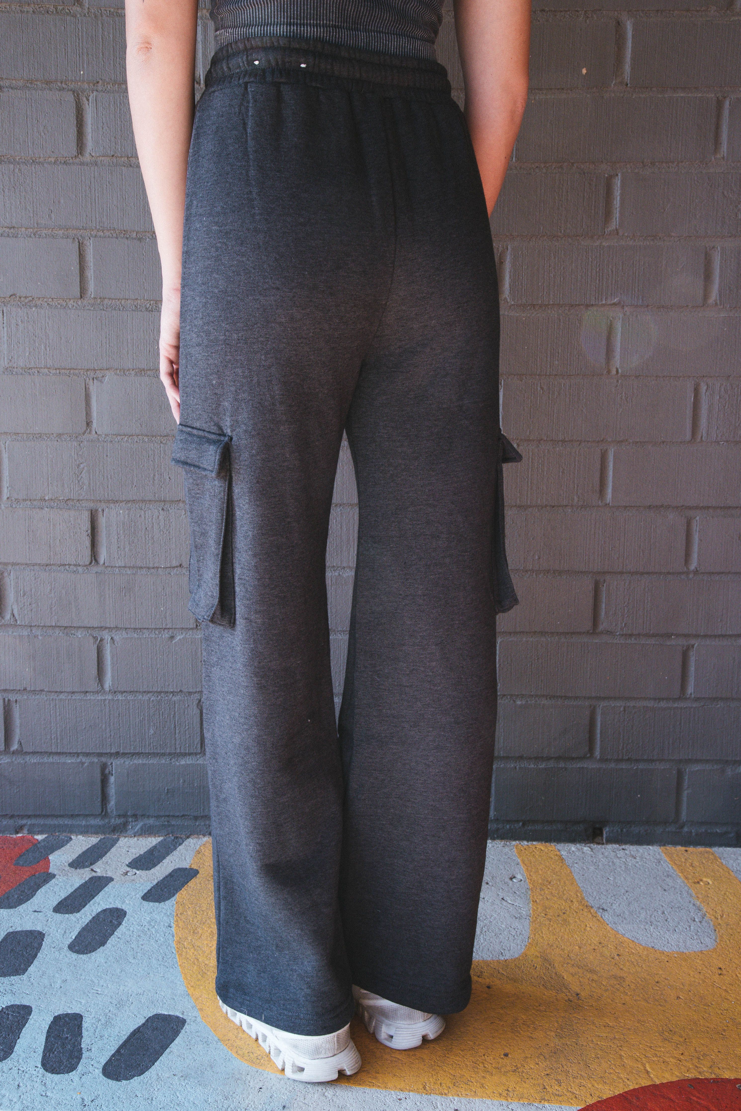 Felicity Cargo Straight Leg Pant, Charcoal sold by North & Main Clothing Company product image thumbnail 6