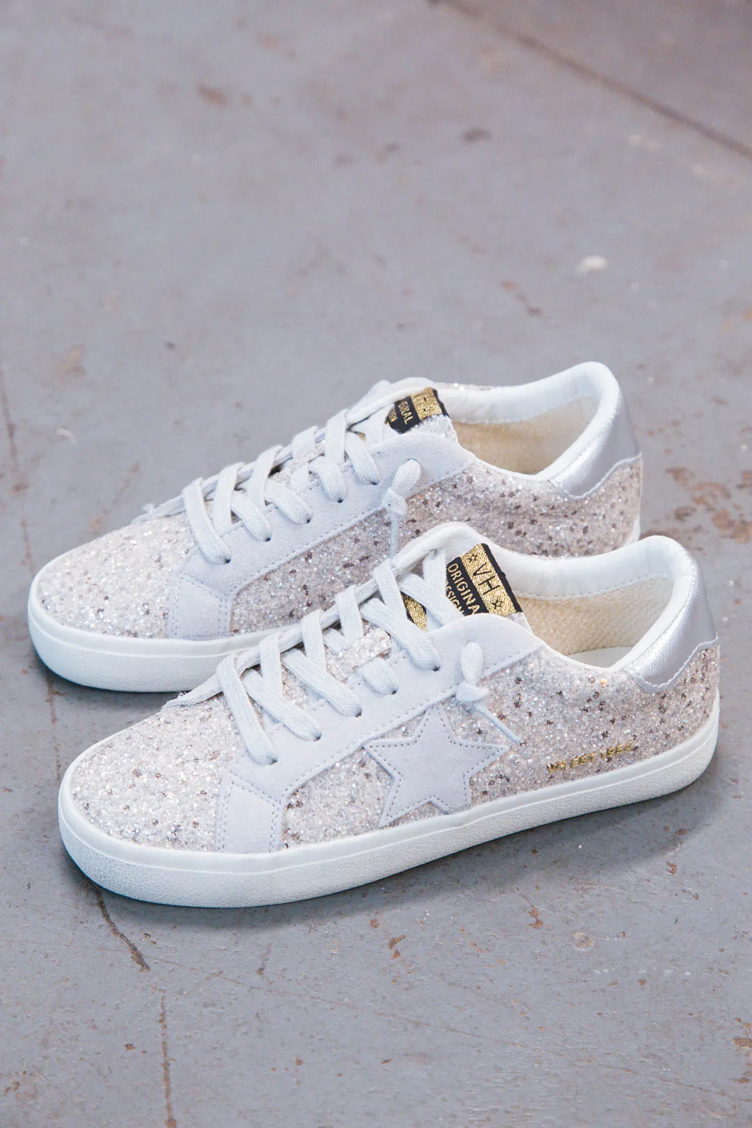 Palmer Glitter Sneaker, Silver | Vintage Havana sold by North & Main Clothing Company product image thumbnail 4