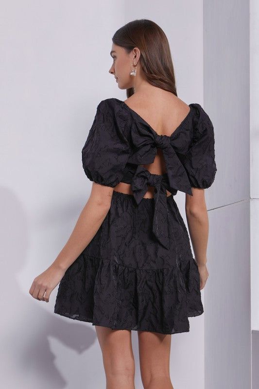 Easton Tiered Mini Dress, Black sold by North & Main Clothing Company product image thumbnail 2