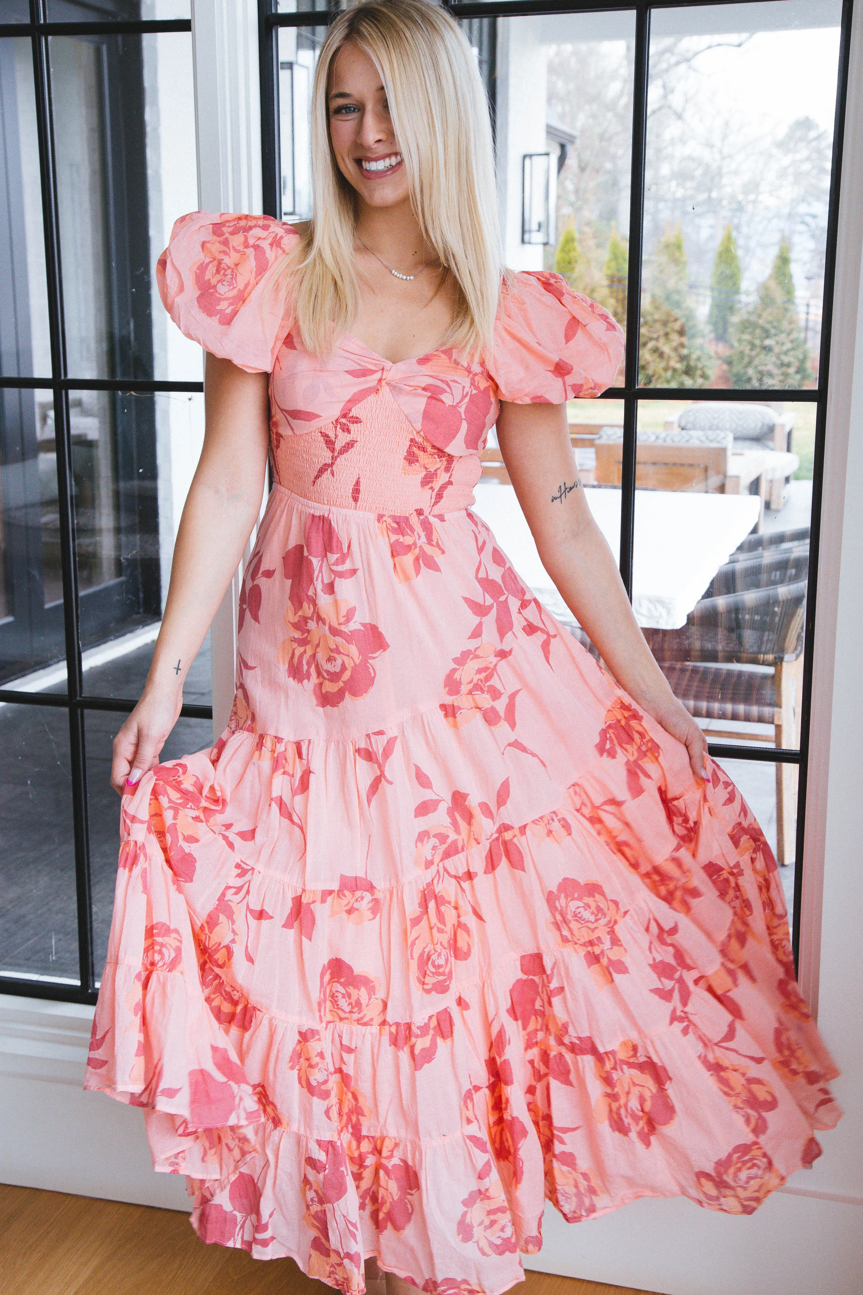 Sundrenched Maxi Dress, Pinky Combo | Free People sold by North & Main Clothing Company product image thumbnail 3