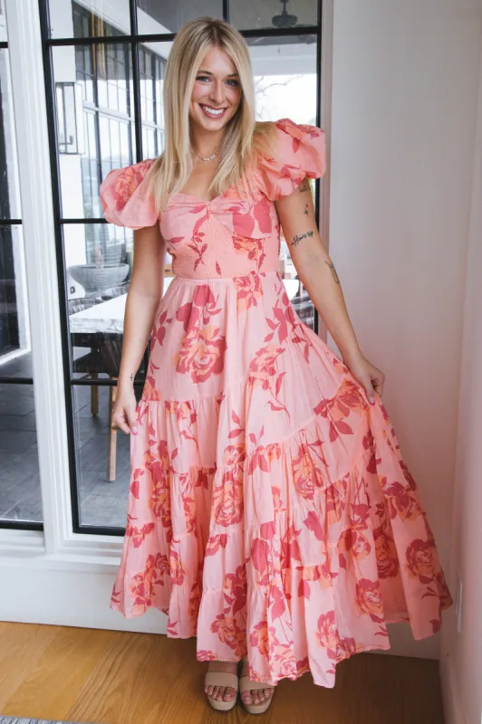 Sundrenched Maxi Dress, Pinky Combo | Free People sold by North & Main Clothing Company