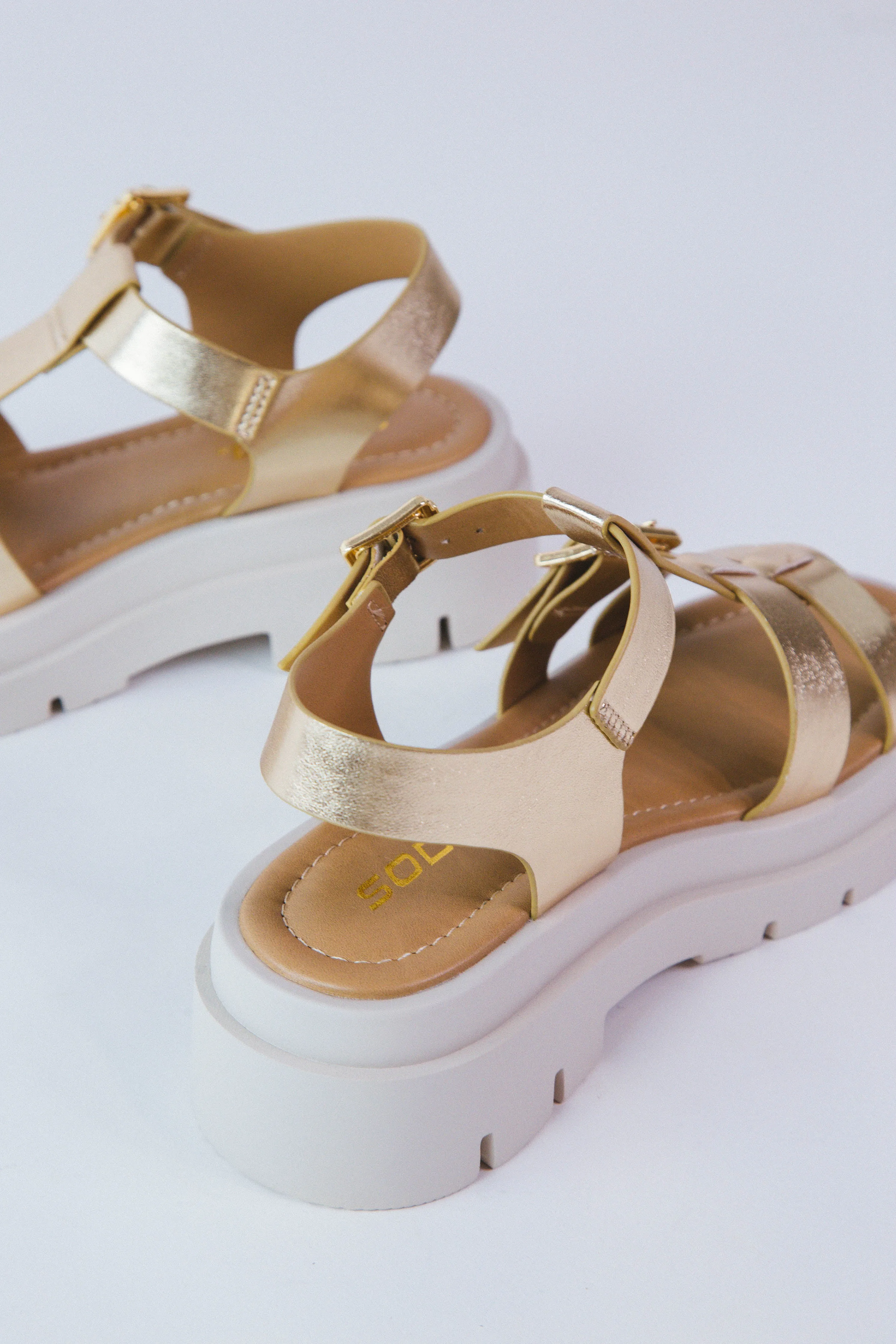 Dilia Lug Sole Sandal, Gold sold by North & Main Clothing Company product image thumbnail 2