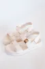 Mona Leather Flatform Sandal, Bone | Steve Madden sold by North & Main Clothing Company