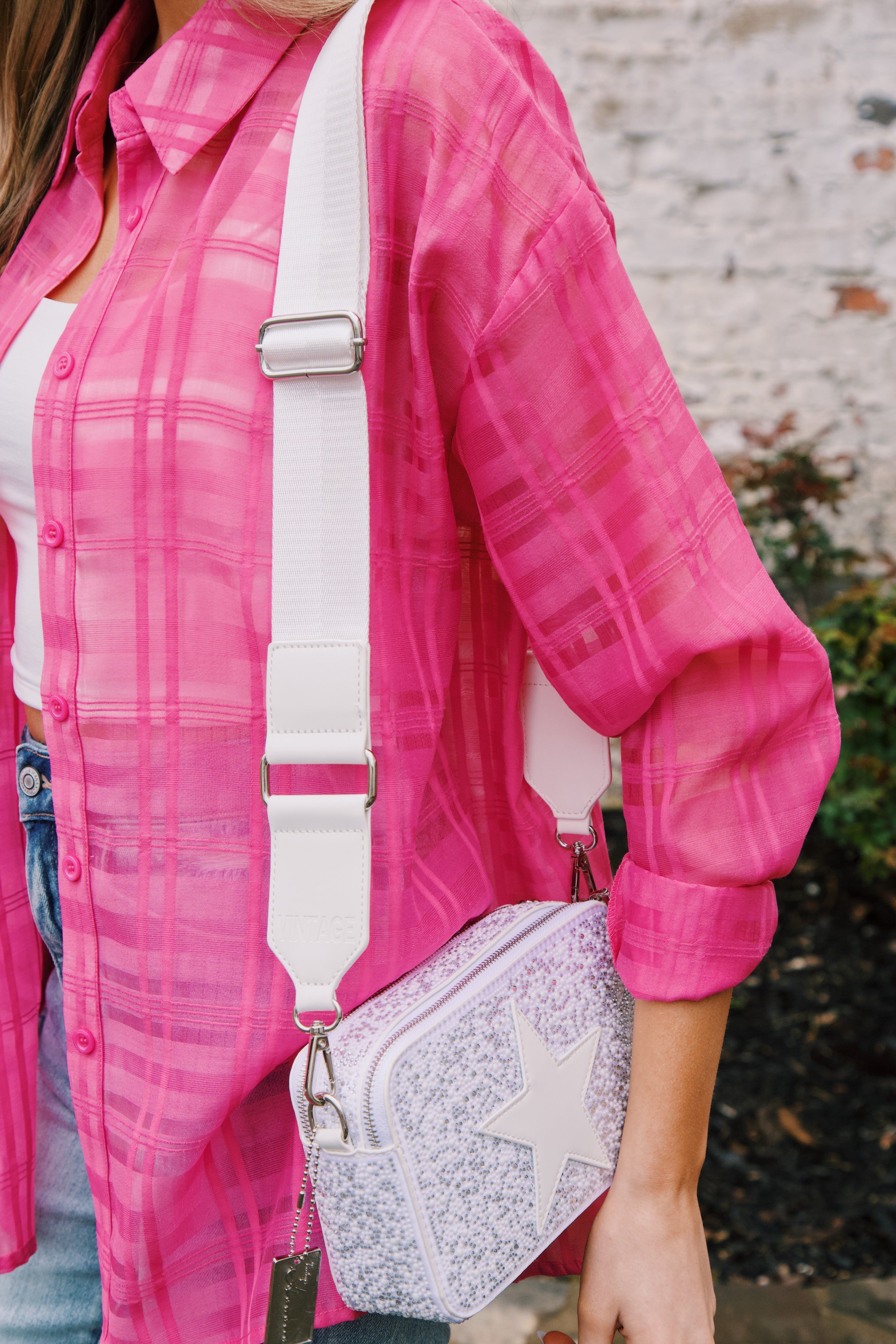 Linda Mini Pearls & Rhinestones Crossbody Bag, White | Vintage Havana sold by North & Main Clothing Company product image thumbnail 3