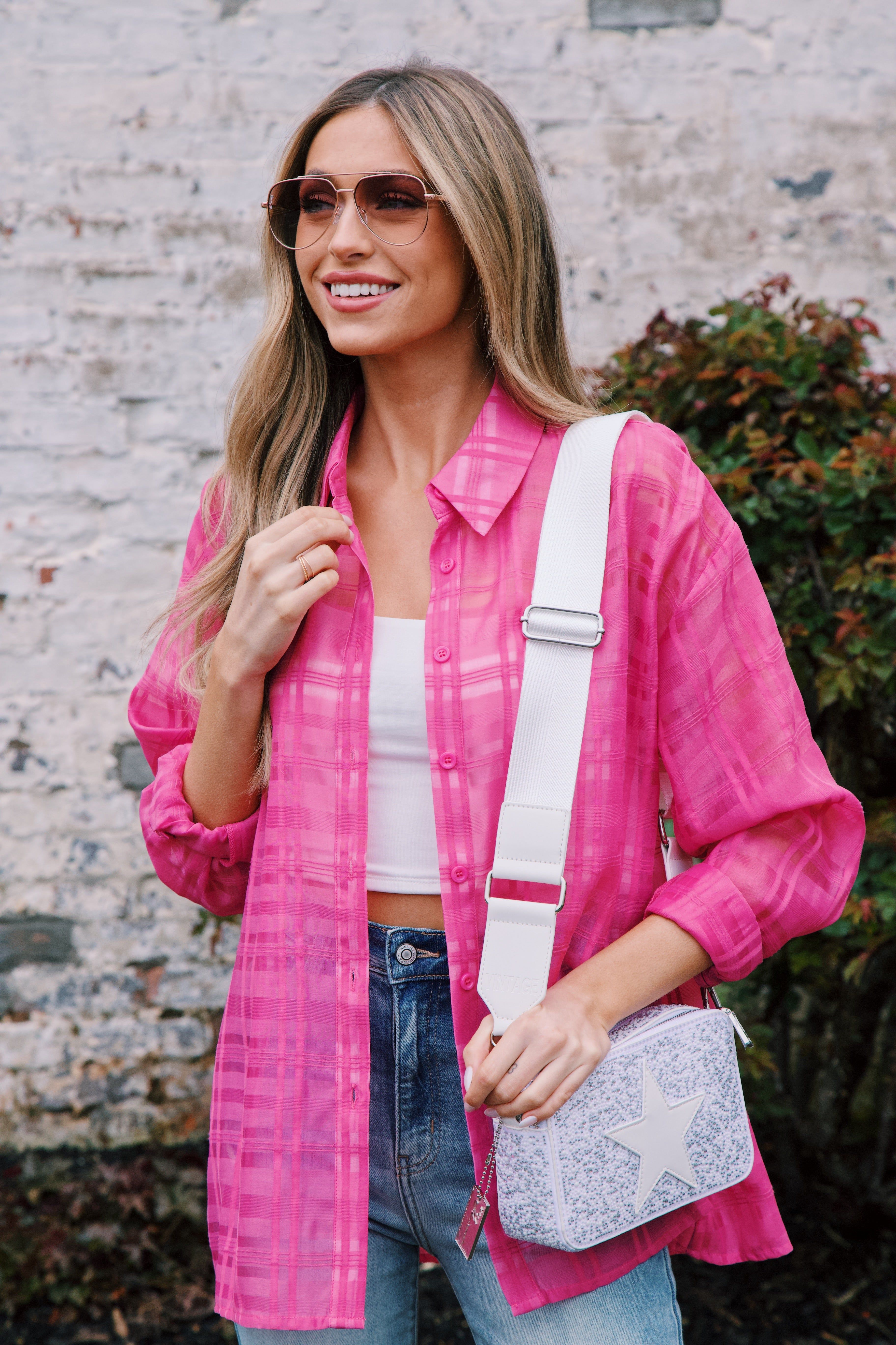 Linda Mini Pearls & Rhinestones Crossbody Bag, White | Vintage Havana sold by North & Main Clothing Company product image thumbnail 4