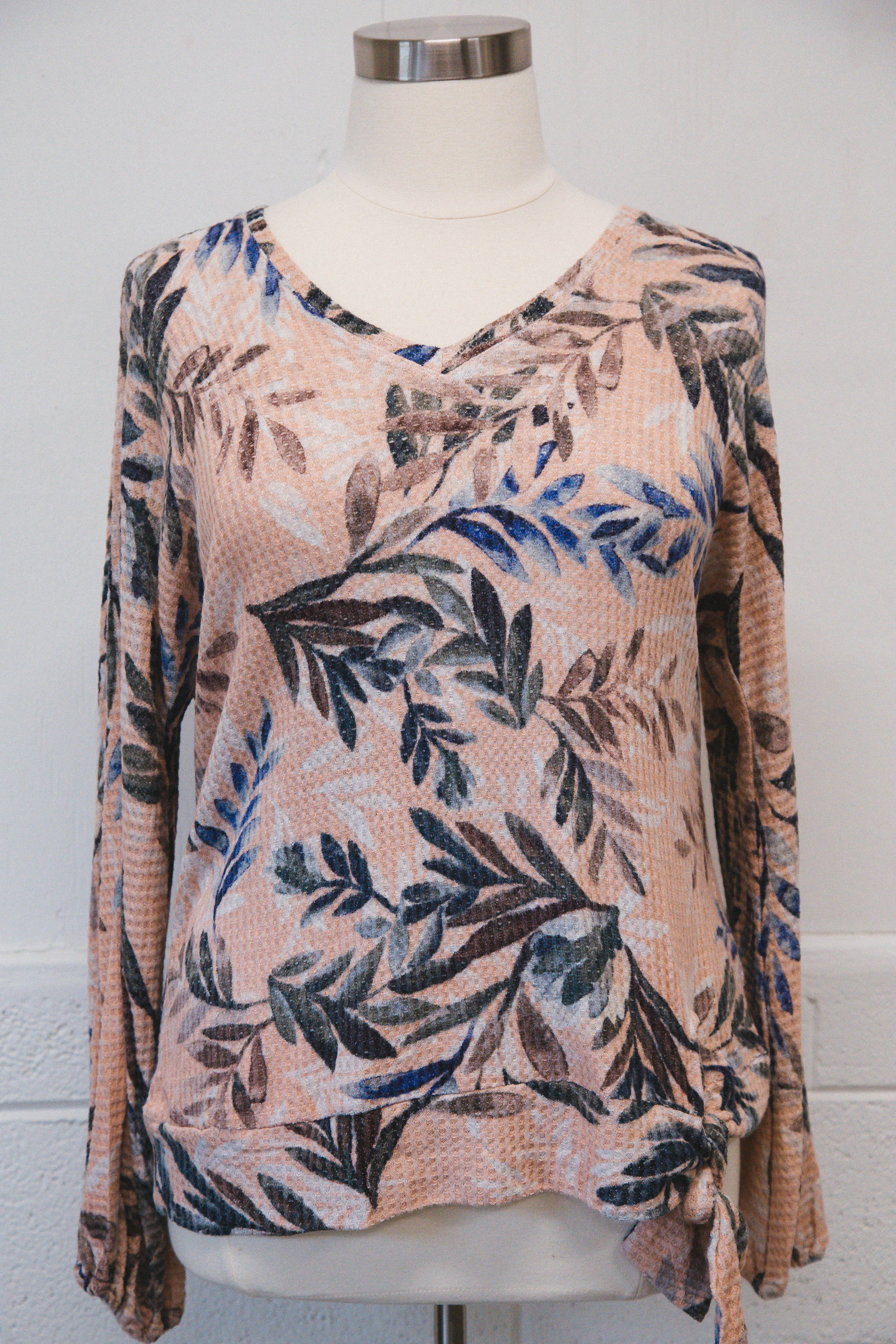 Rosalie Tie Hem Top, Rose Quartz | Democracy | Extended Sizes Available sold by North & Main Clothing Company