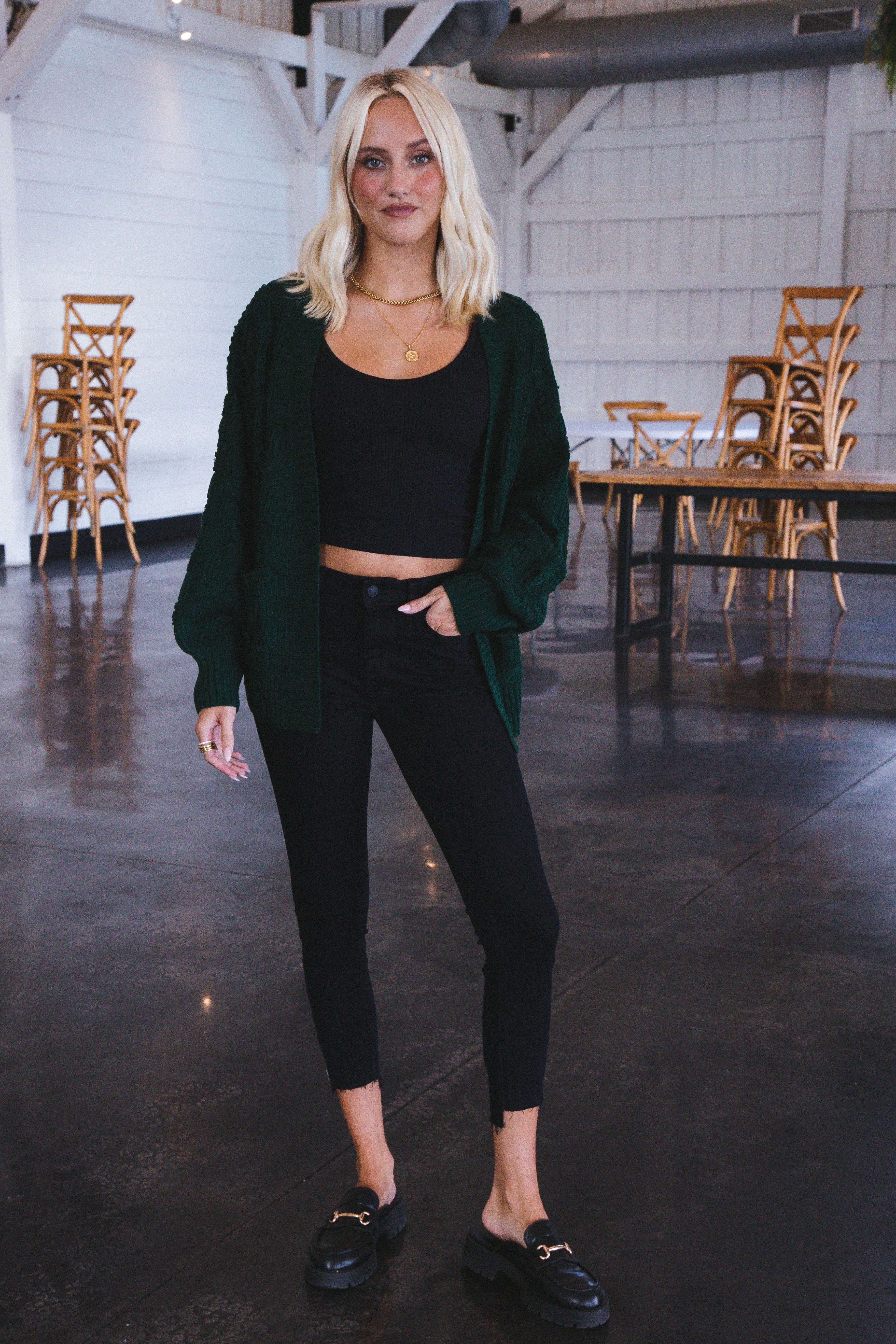 Allure Cardigan Sweater, Hunter Green sold by North & Main Clothing Company product image thumbnail 4