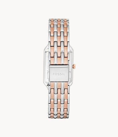 Raquel Three-Hand Date Two Tone Watch, Rose Gold/Silver | Fossil sold by North & Main Clothing Company product image thumbnail 2