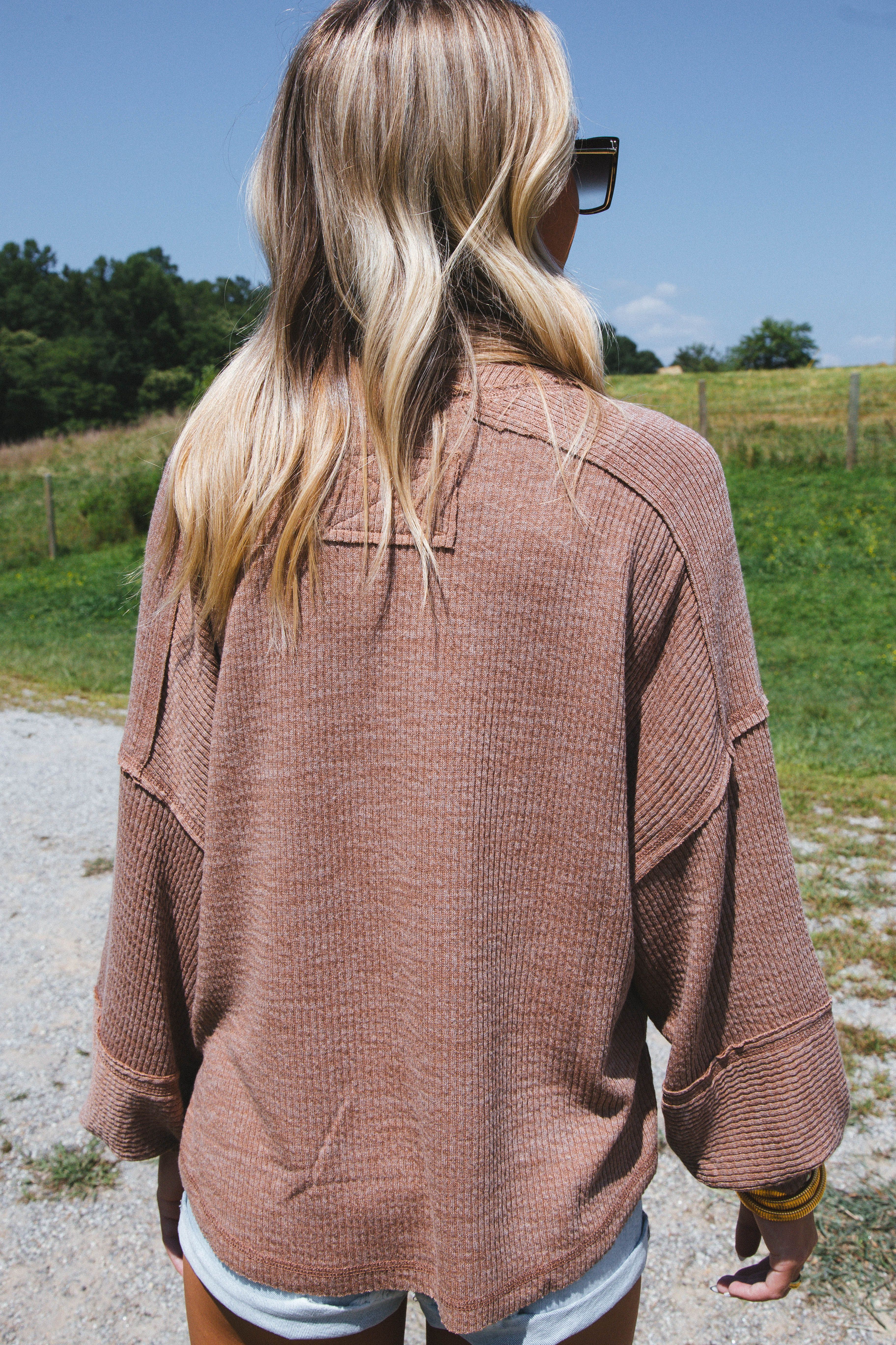 Fireside Knit Henley Top, Brown sold by North & Main Clothing Company product image thumbnail 4
