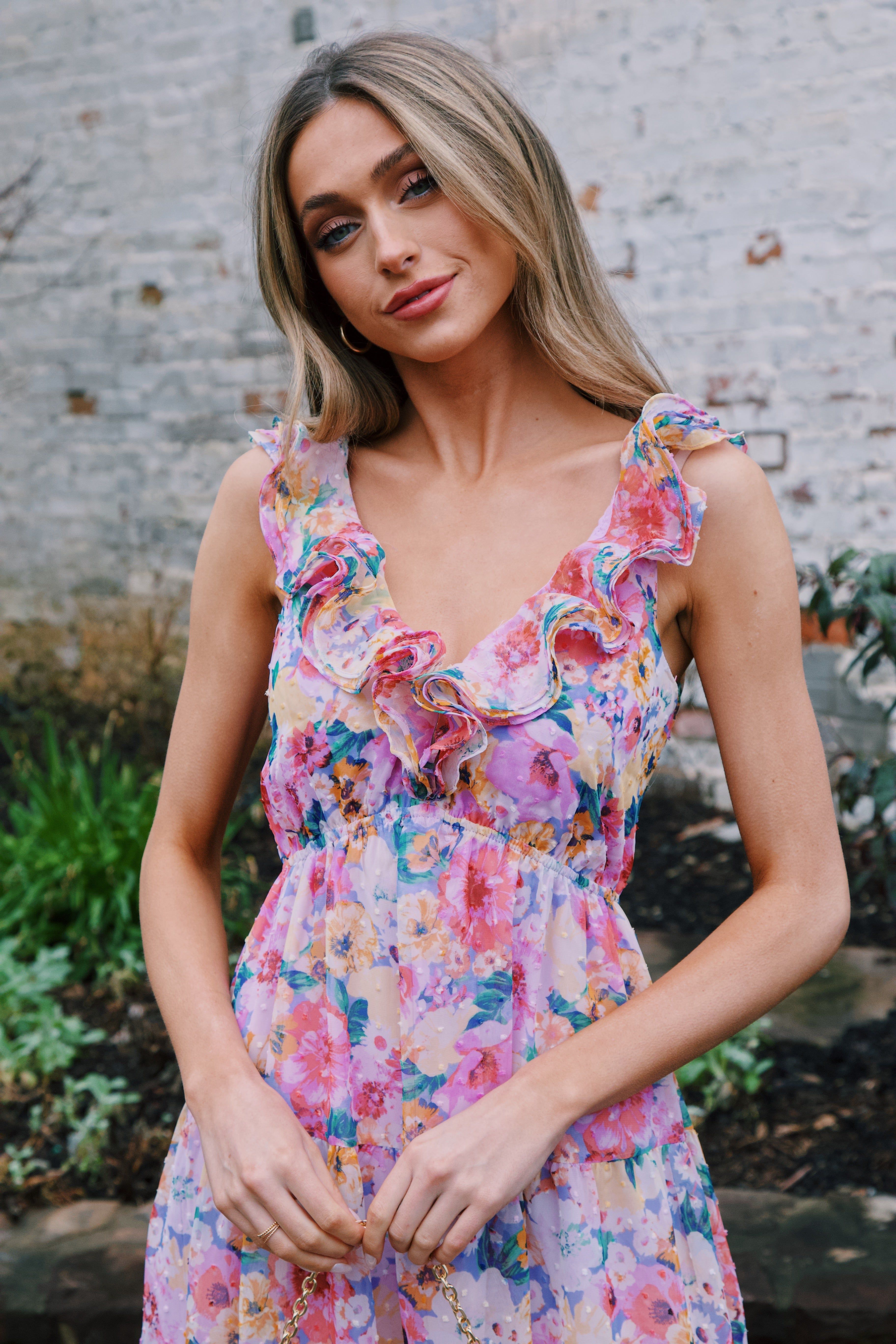 Buffy Floral Maxi Dress, Estate | Buddy Love sold by North & Main Clothing Company product image thumbnail 5