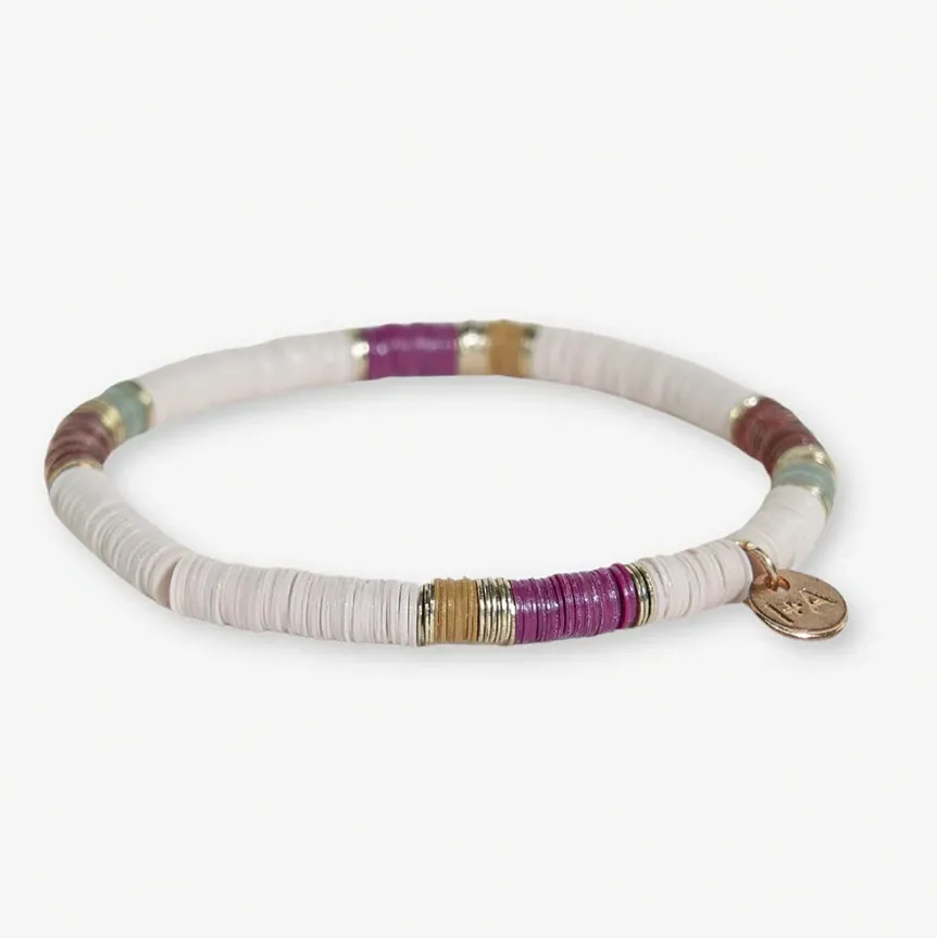 Grace Stripe On Cream Stretch Bracelet | Ink + Alloy sold by North & Main Clothing Company