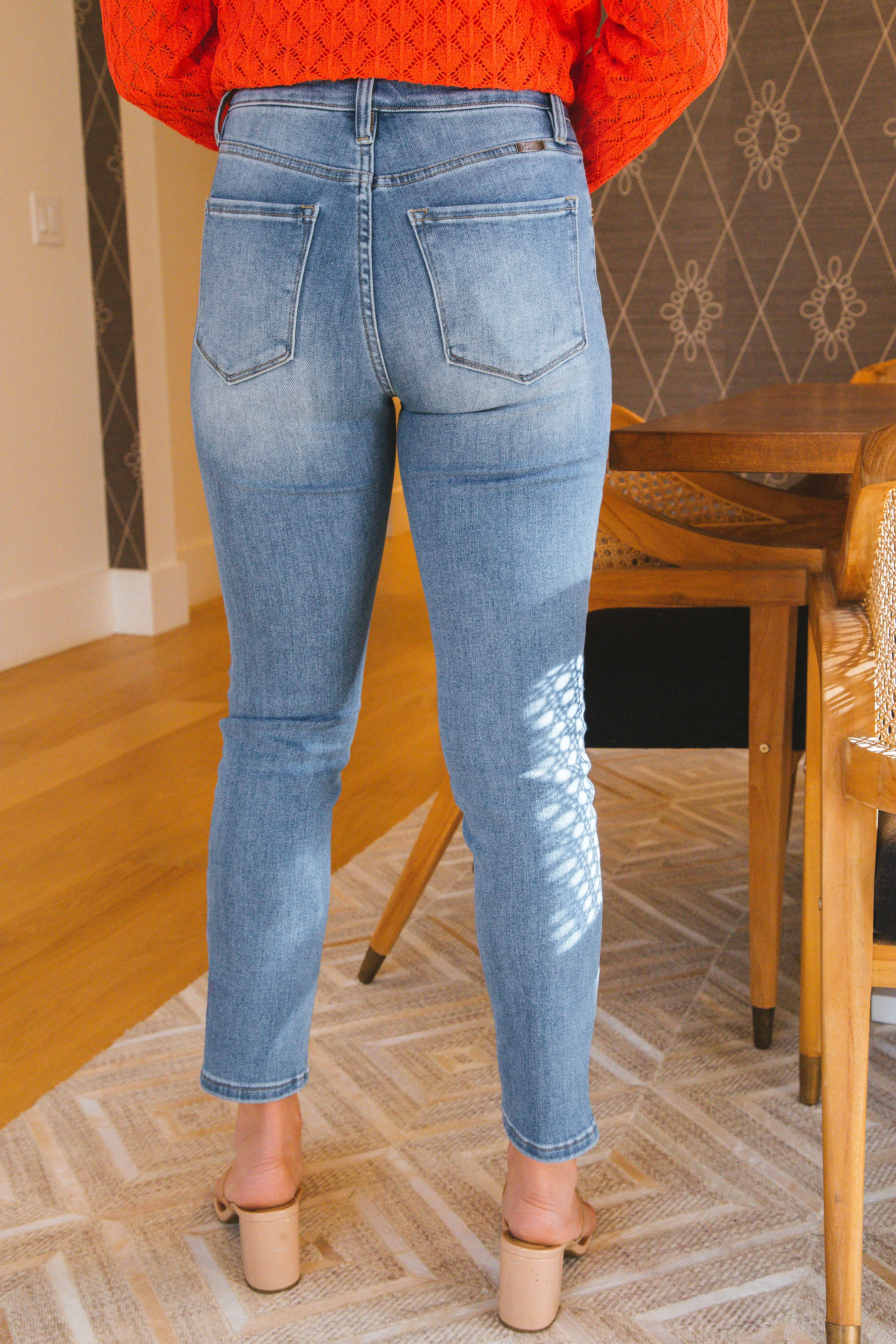 Faye Slim Straight Jean, Medium Light | KanCan sold by North & Main Clothing Company product image thumbnail 2