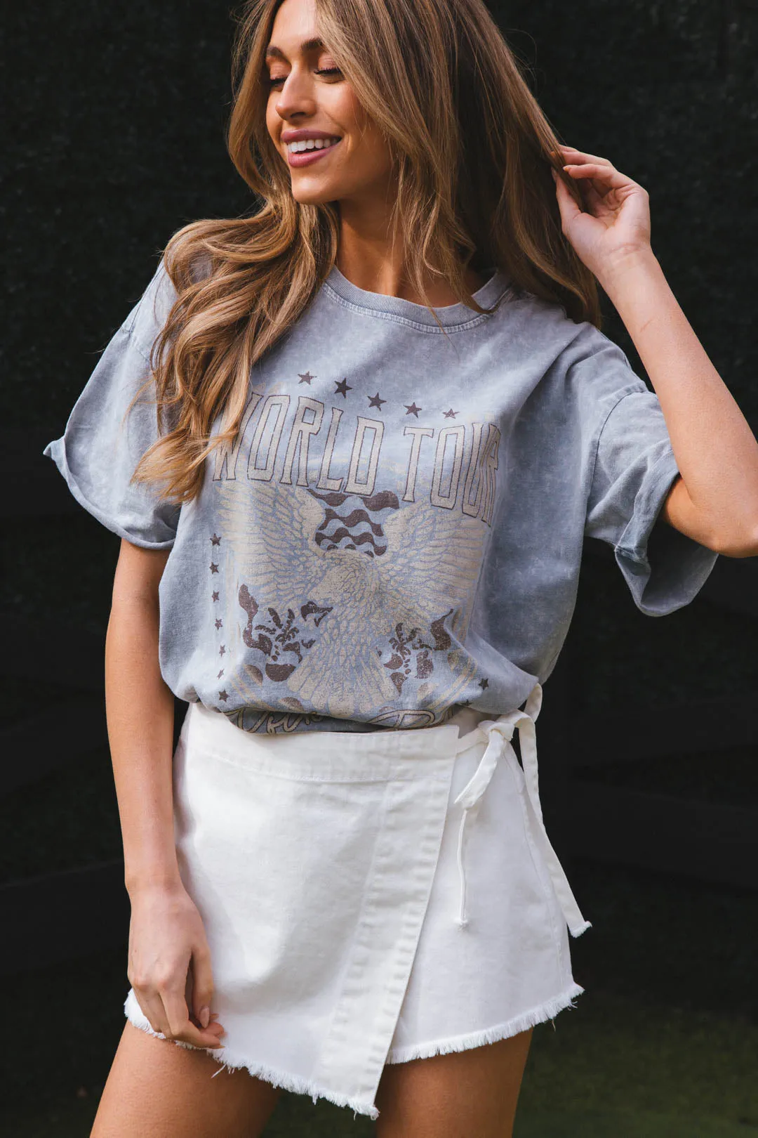 Vintage Eagle Graphic Tee, Grey Denim sold by North & Main Clothing Company product image thumbnail 3