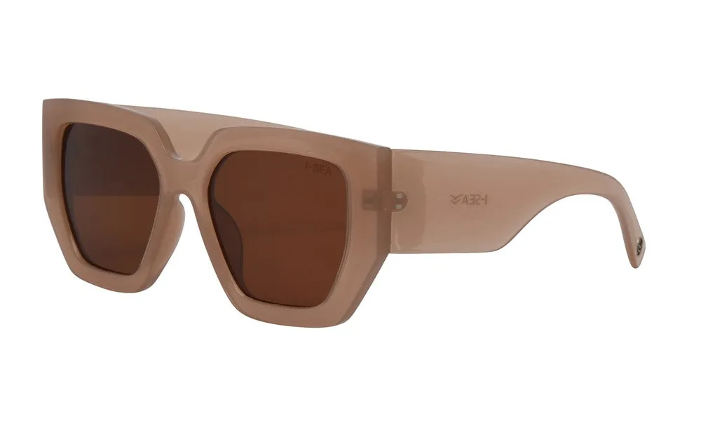 Olivia Polarized Sunglasses, Tan/Brown | I-SEA sold by North & Main Clothing Company