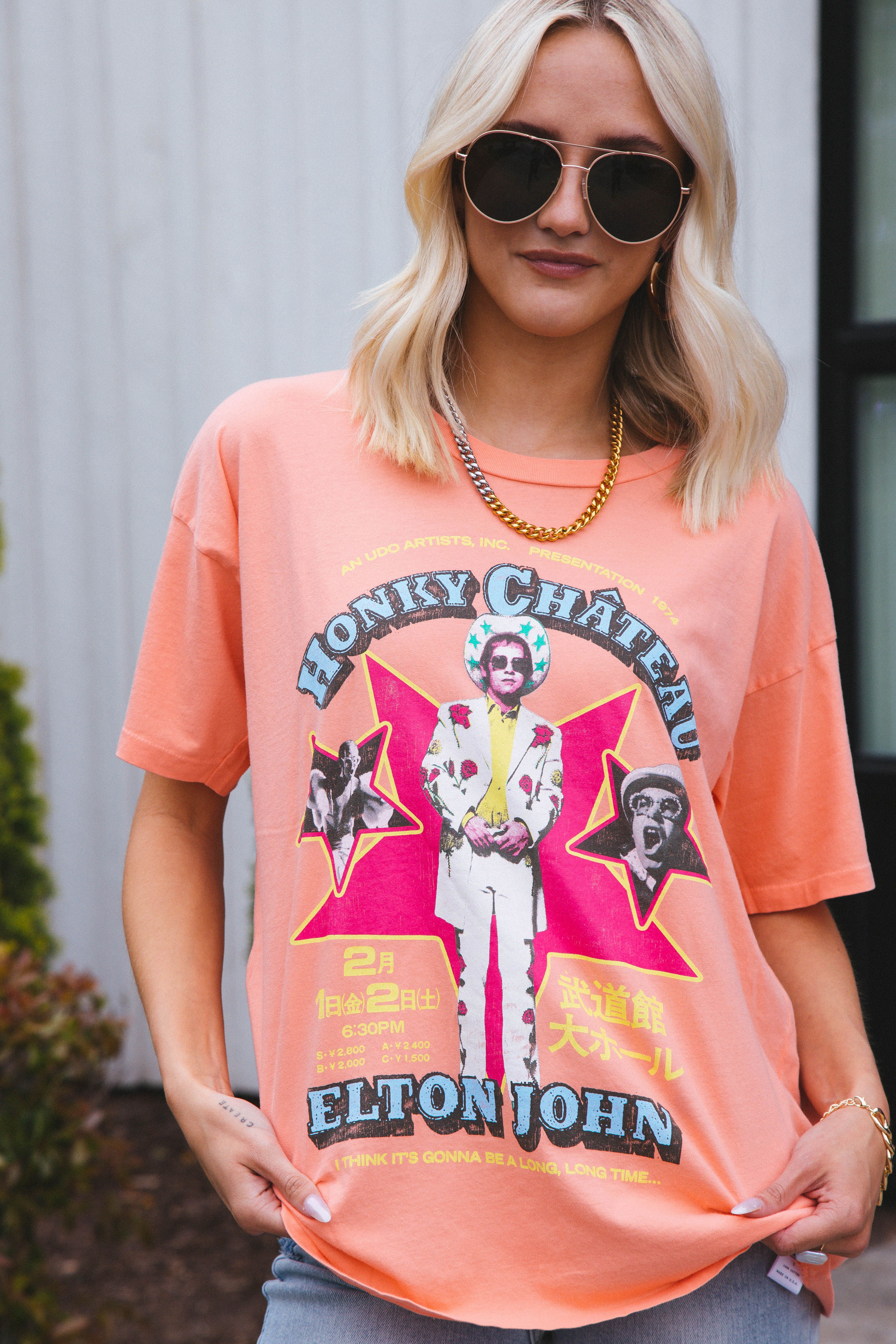 Elton John Honky Chateau Tee, Desert Flower | Daydreamer sold by North & Main Clothing Company