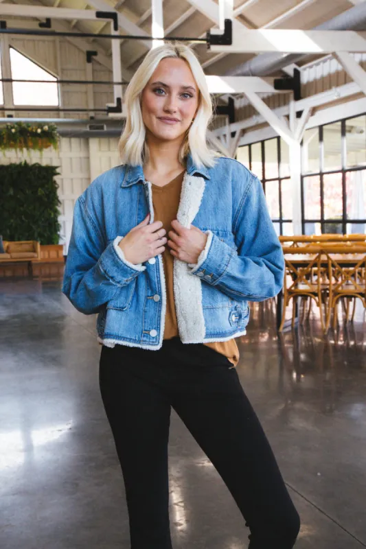 Sherpa Lined Denim Jacket, Crash Course | BLANK NYC made by North & Main Clothing Company