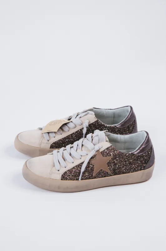 Paula Lace Up Star Sneaker, Multi Sparkle | SHUSHOP sold by North & Main Clothing Company