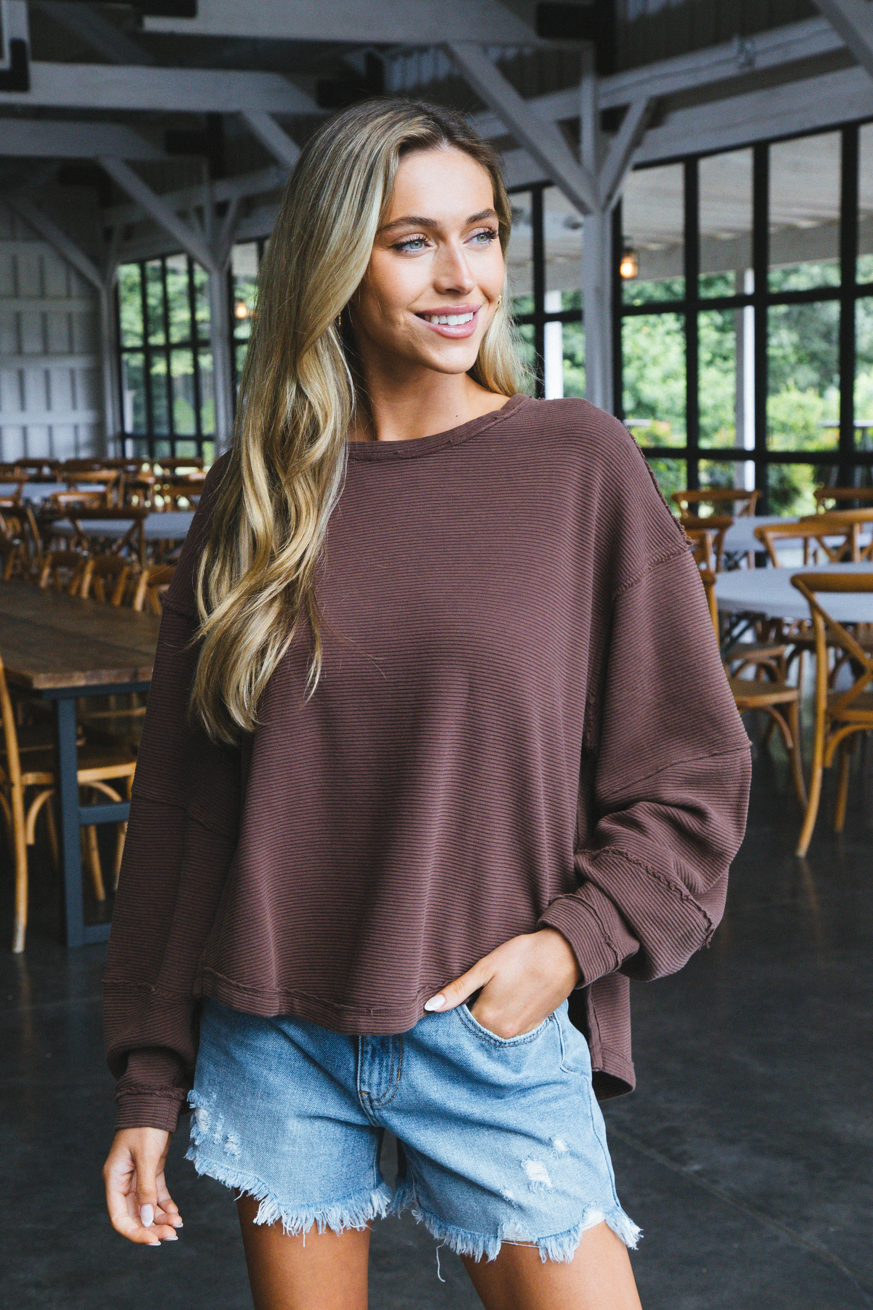 Total Eclipse Tee, Shaved Chocolate | Free People sold by North & Main Clothing Company