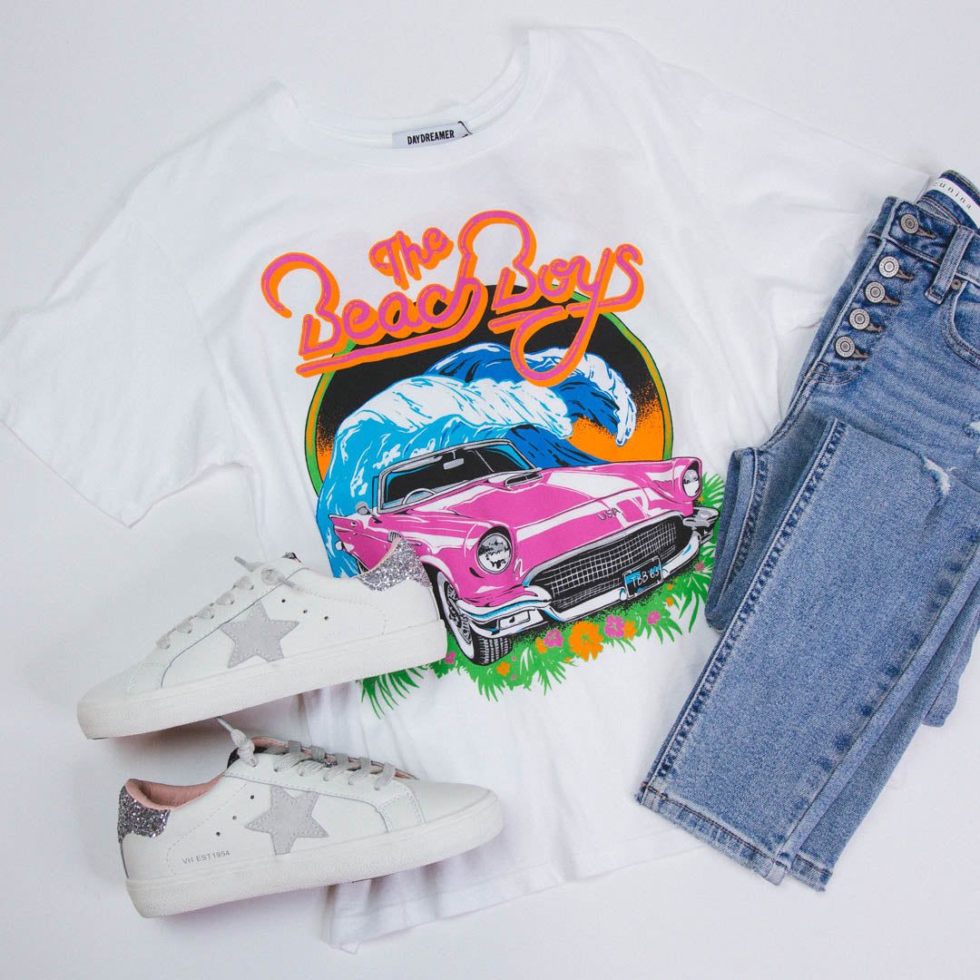 Beach Boys Surf Tee, Bleach White | Daydreamer sold by North & Main Clothing Company product image thumbnail 3