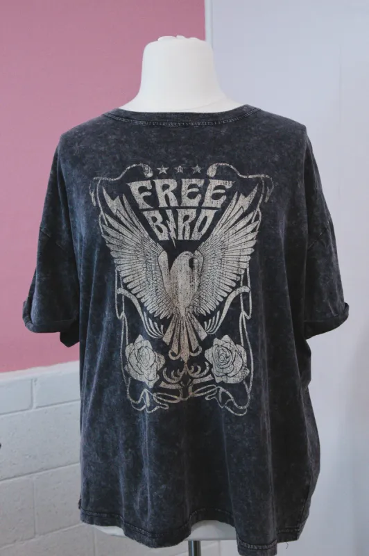 Free Bird Graphic Tee, Black | Plus Size sold by North & Main Clothing Company