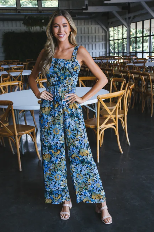 Cruising Jumpsuit, Midnight Multi | Sadie & Sage sold by North & Main Clothing Company