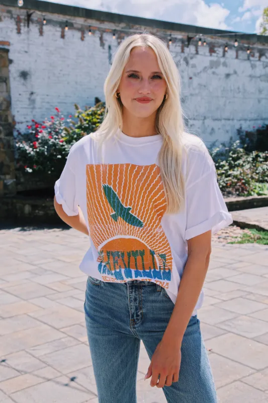 Asheville Graphic Tee, Vintage White | Girl Dangerous sold by North & Main Clothing Company