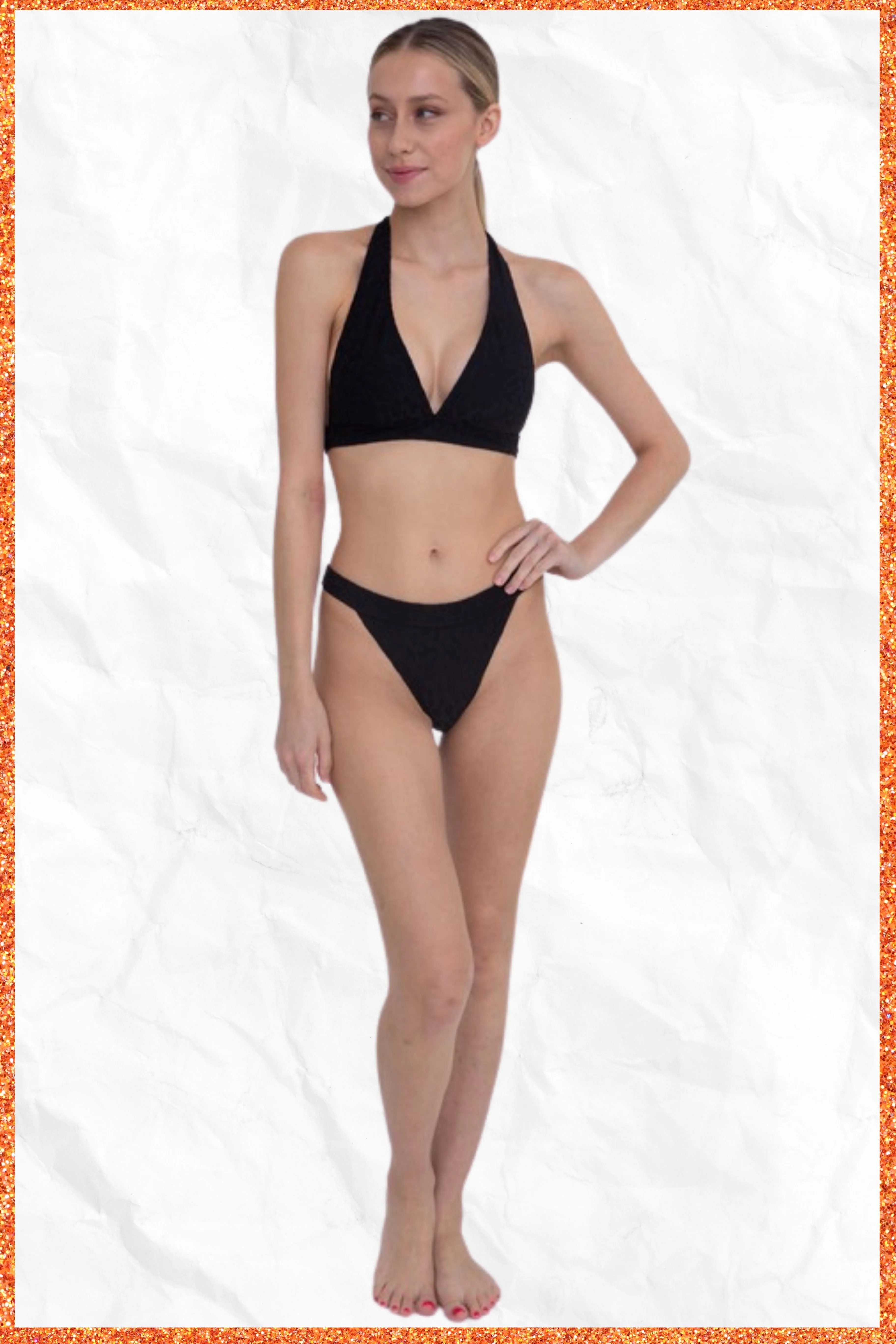 Cleopatra Leopard Bikini Bottoms, Black sold by North & Main Clothing Company product image thumbnail 3