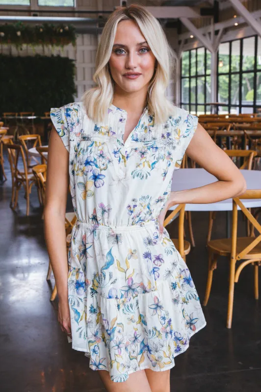 Faith Sleeveless Mini Dress, Cream | Steve Madden made by North & Main Clothing Company