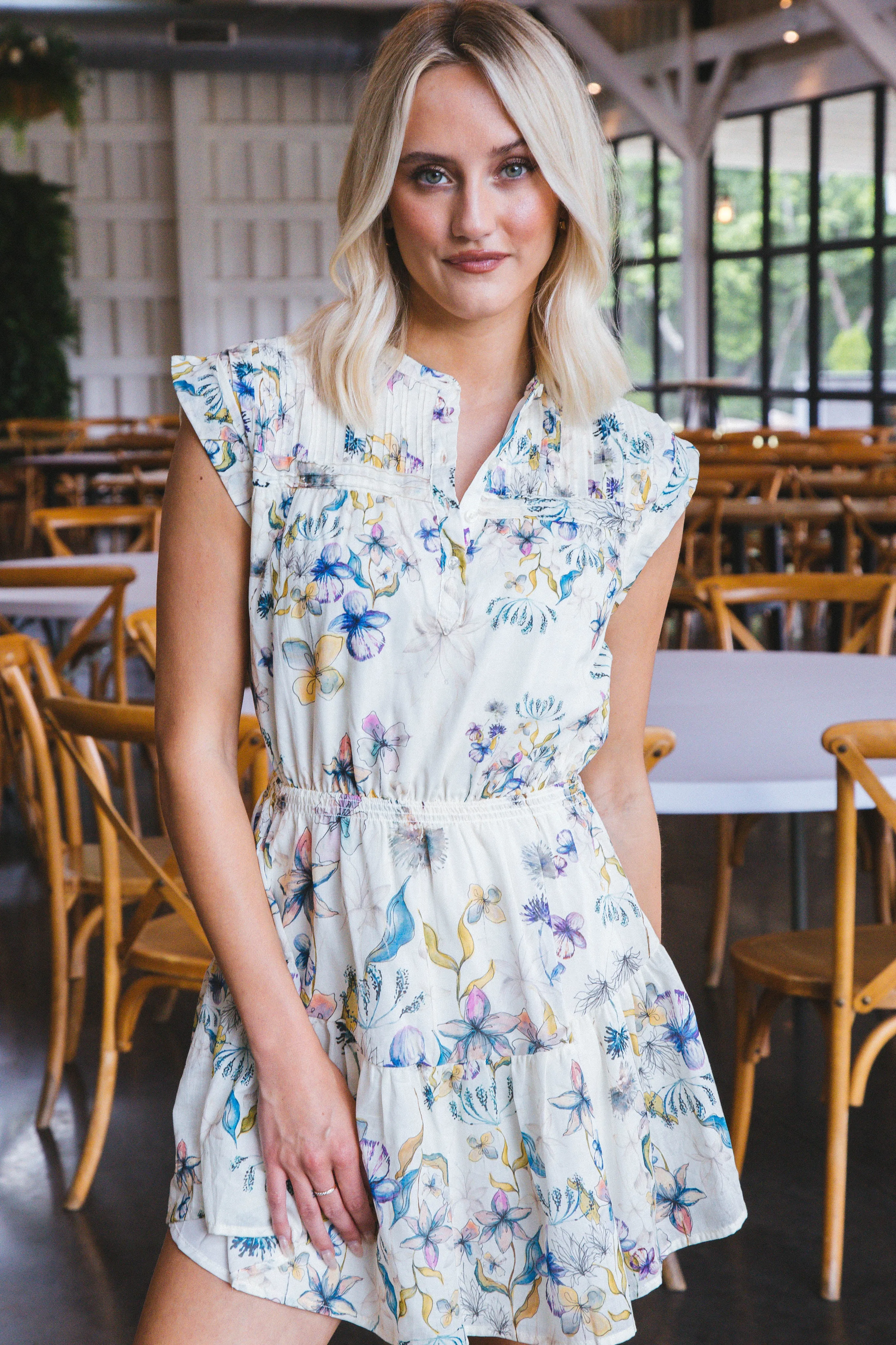 Faith Sleeveless Mini Dress, Cream | Steve Madden sold by North & Main Clothing Company product image thumbnail 4
