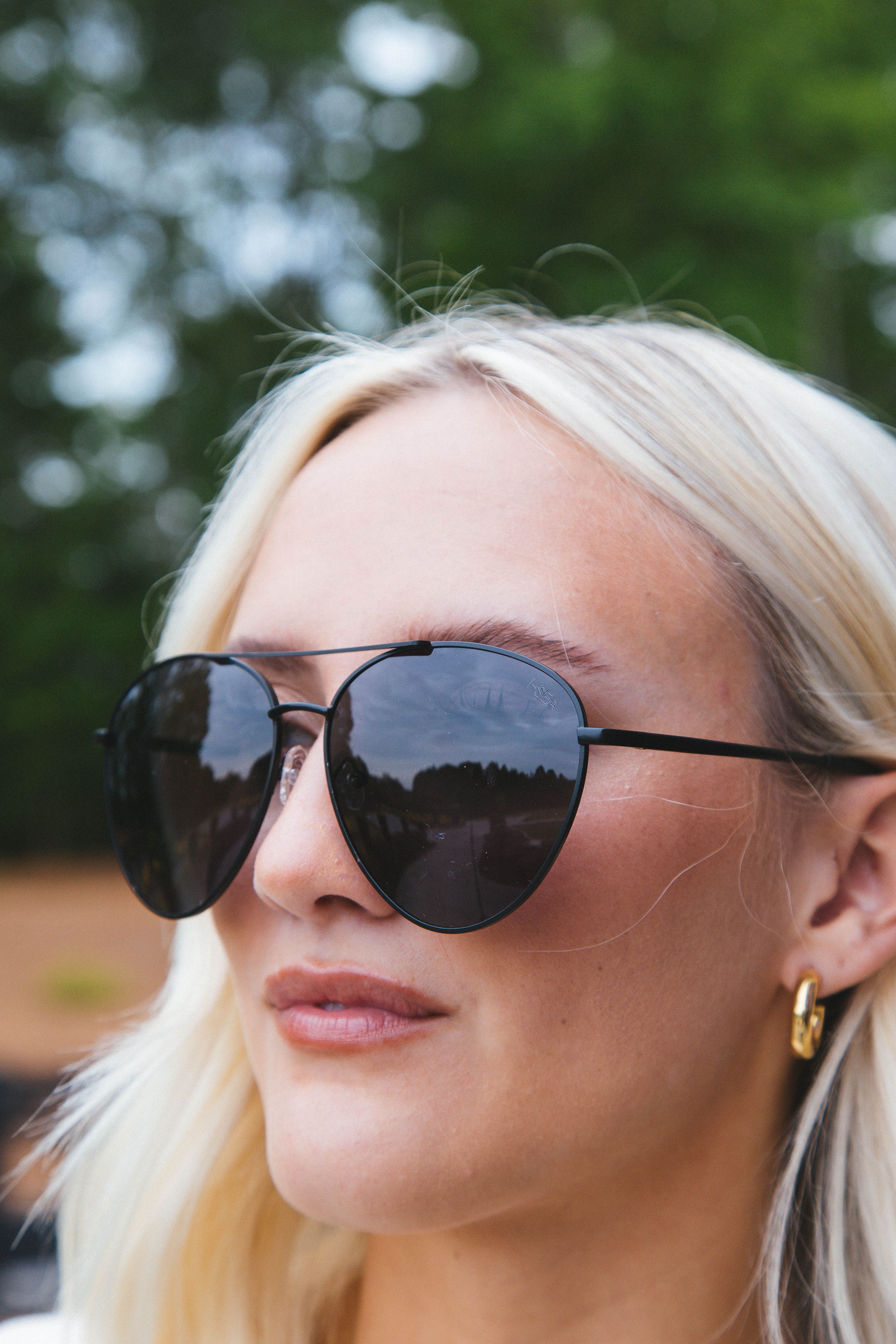 Charlie Aviator Sunglasses, Black/Smoke | I-SEA sold by North & Main Clothing Company