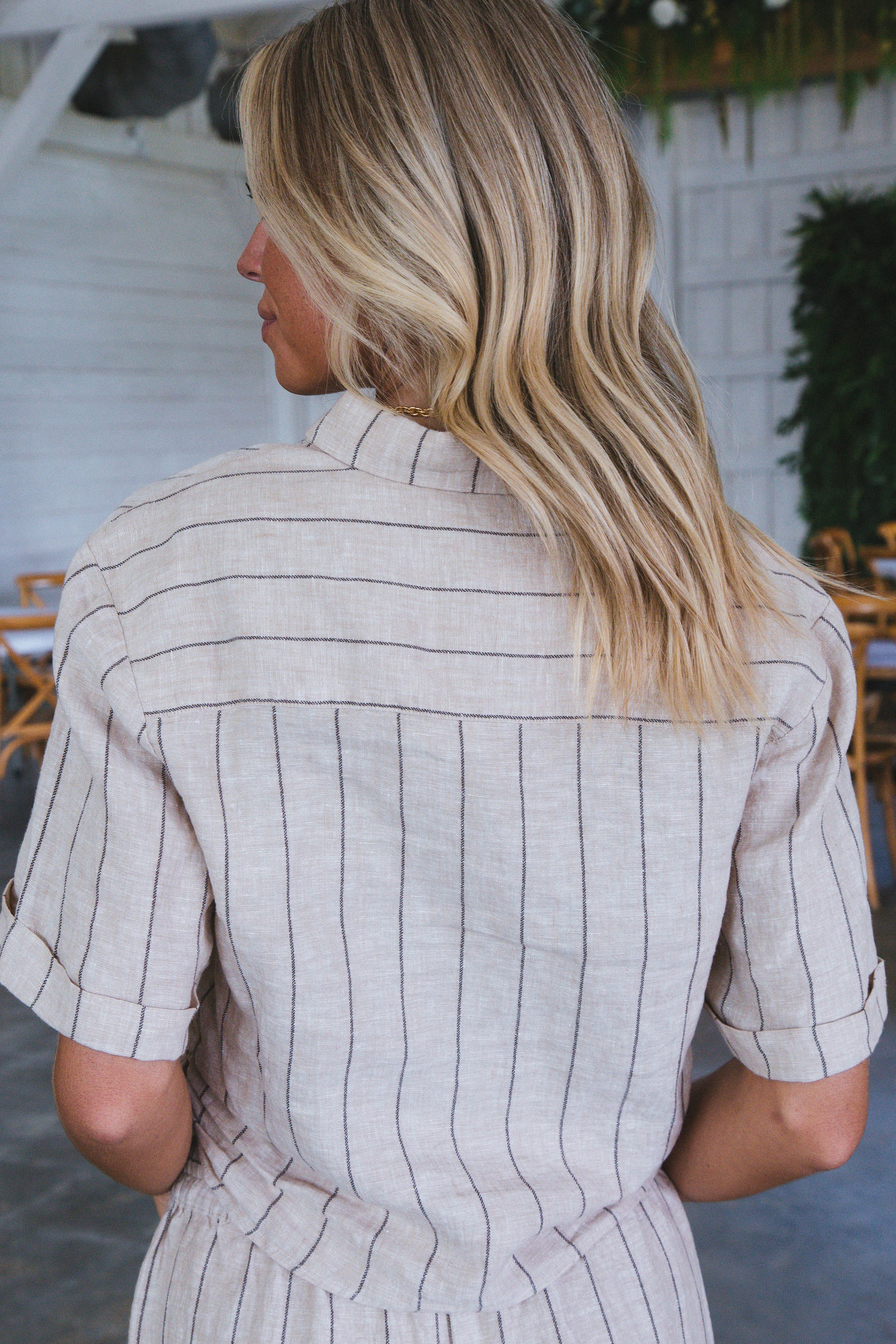 Ocean Button Down Shirt, Artisan Stripe | Sanctuary sold by North & Main Clothing Company product image thumbnail 4