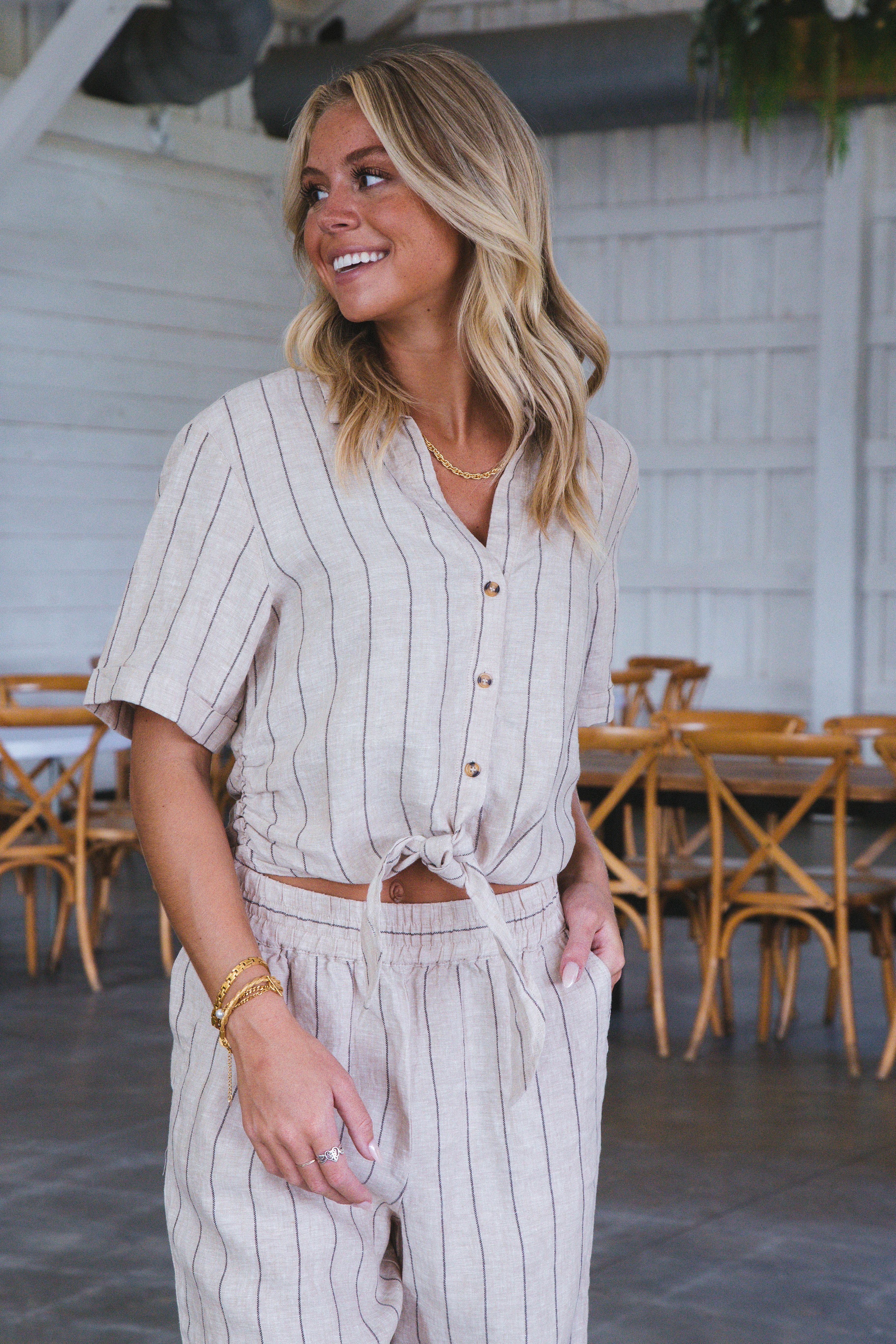 Ocean Button Down Shirt, Artisan Stripe | Sanctuary sold by North & Main Clothing Company product image thumbnail 6